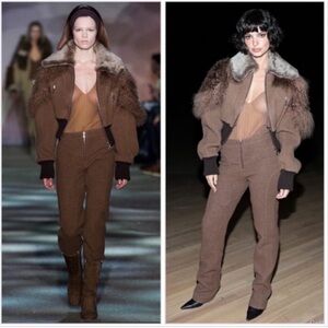 Marc Jacobs "Runway Fur-collar Bomber Jacket"